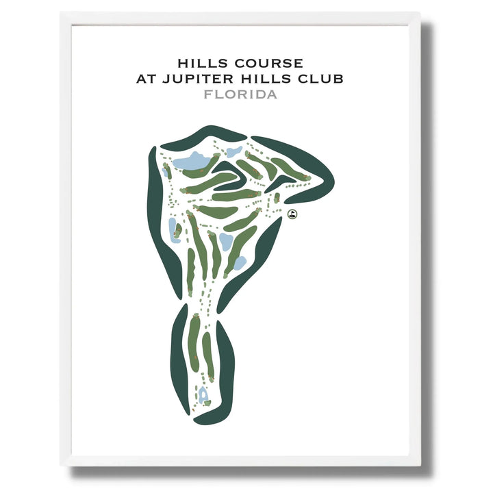 Hills Course at Jupiter Hills Club, Florida - Printed Golf Courses