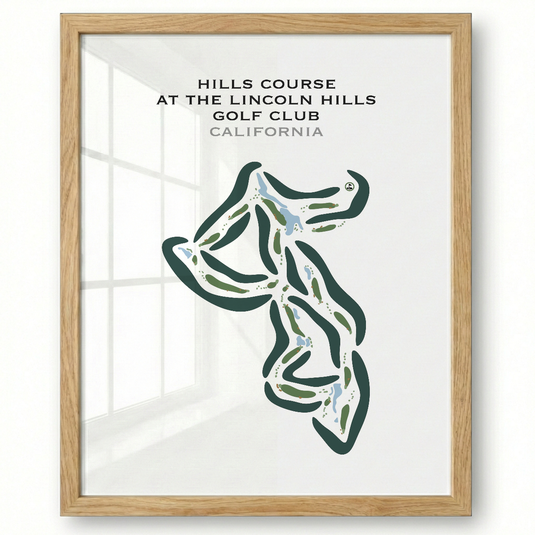 Hills Course at The Lincoln Hills Golf Club, California - Printed Golf Courses