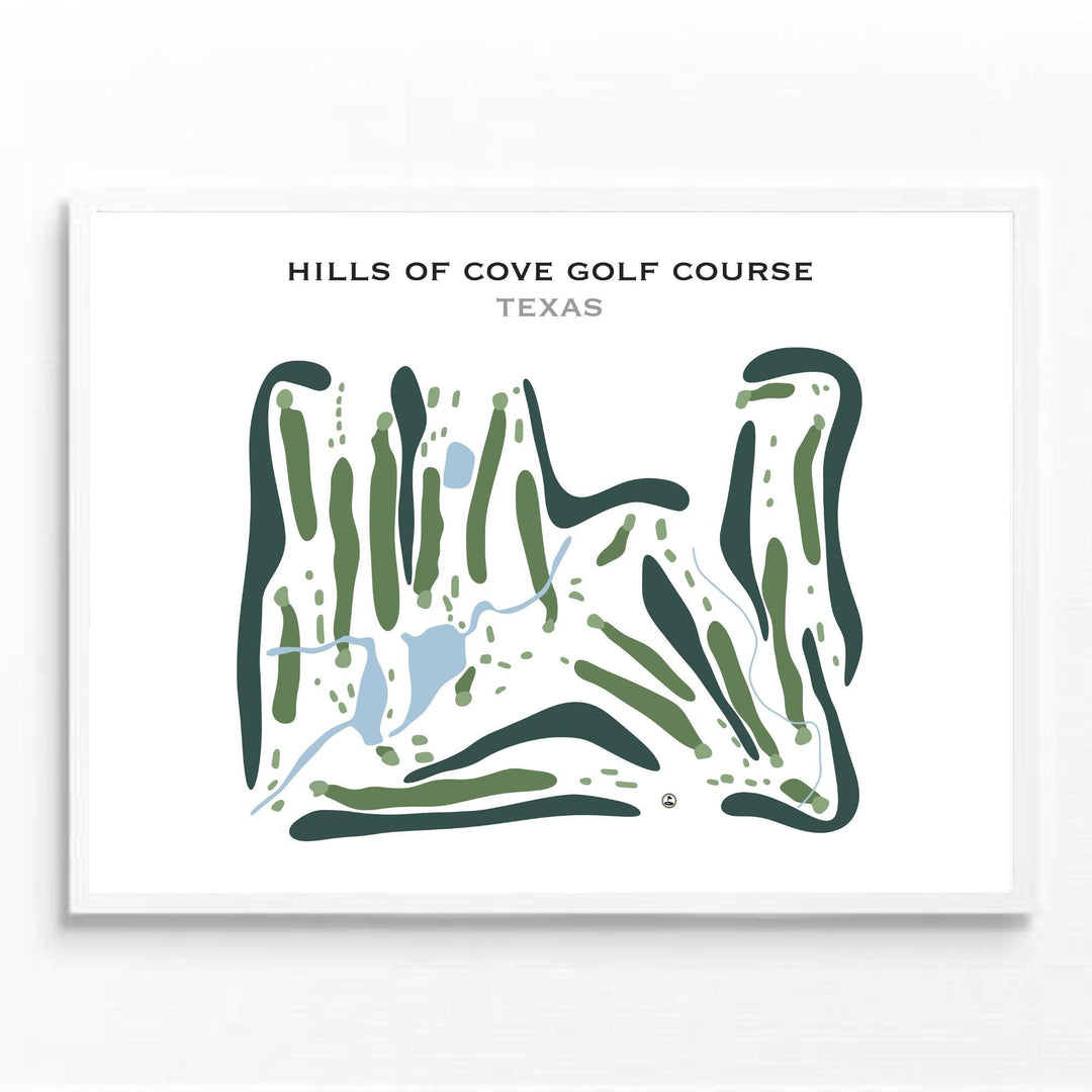 Hills of Cove Golf Course, Texas - Printed Golf Course