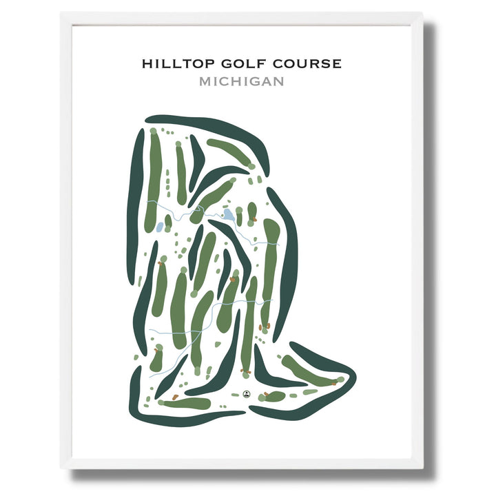 Hilltop Golf Course, Michigan - Printed Golf Courses