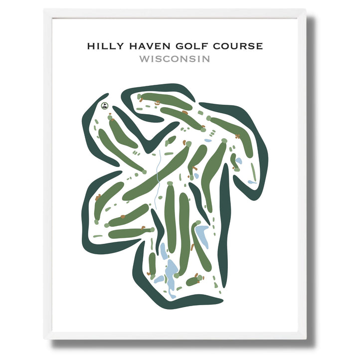 Hilly Haven Golf Course, Wisconsin - Printed Golf Courses