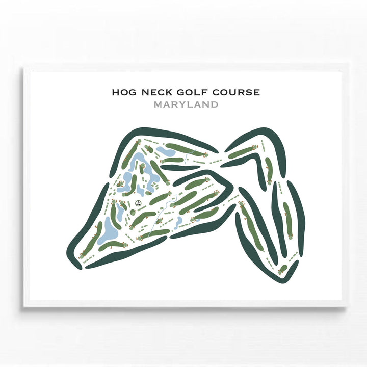 Hog Neck Golf Course, Maryland - Printed Golf Courses