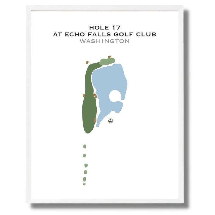 Hole 17 Echo Falls Golf Club, Washington - Printed Golf Courses