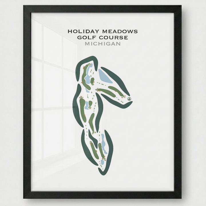 Holiday Meadows Golf Course, Michigan - Printed Golf Courses