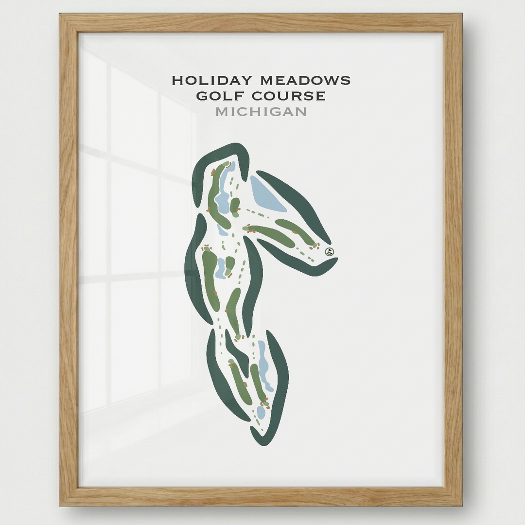 Holiday Meadows Golf Course, Michigan - Printed Golf Courses