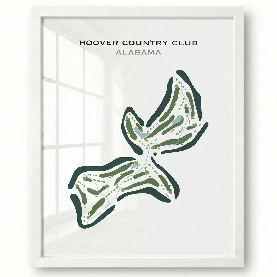 Hoover Country Club, Alabama - Printed Golf Course