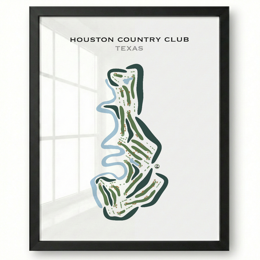 Houston Country Club, Texas - Printed Golf Courses