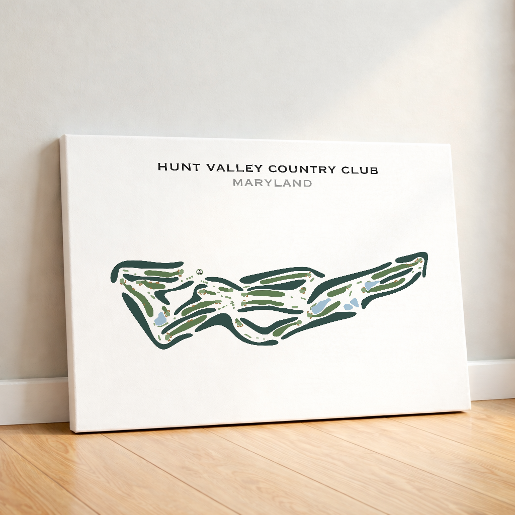 Hunt Valley Country Club, Maryland - Printed Golf Course