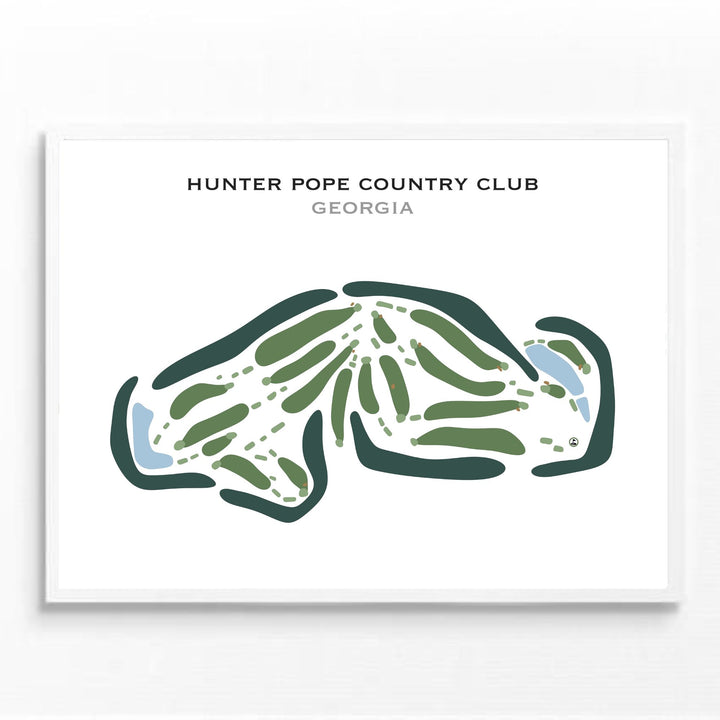 Hunter Pope Country Club, Georgia - Printed Golf Courses