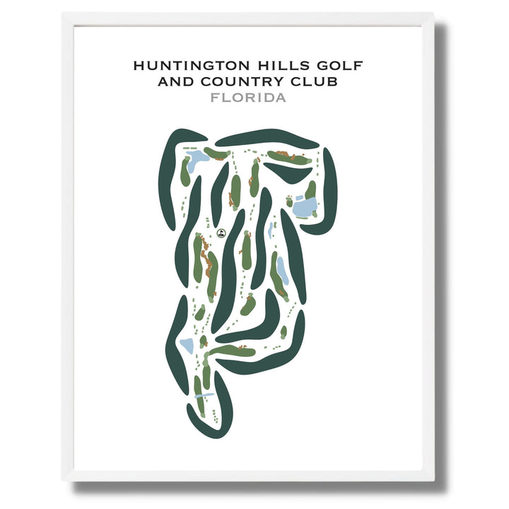 Huntington Hills Golf & Country Club, Florida - Printed Golf Courses