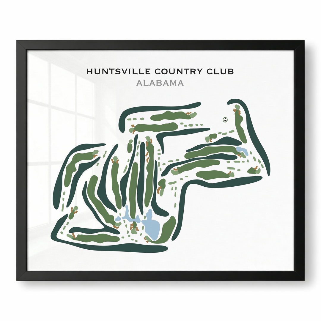 Huntsville Country Club, Alabama - Printed Golf Course