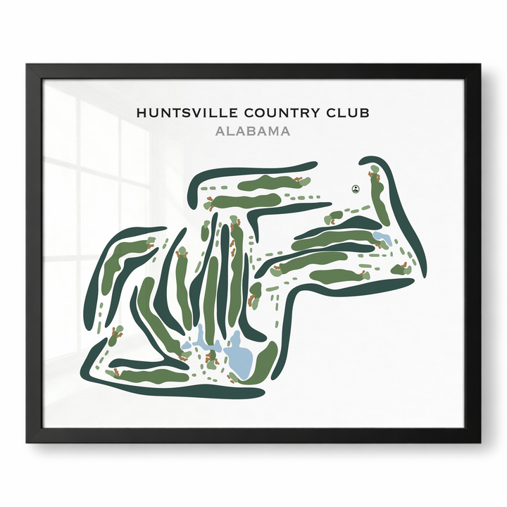 Huntsville Country Club, Alabama - Printed Golf Course