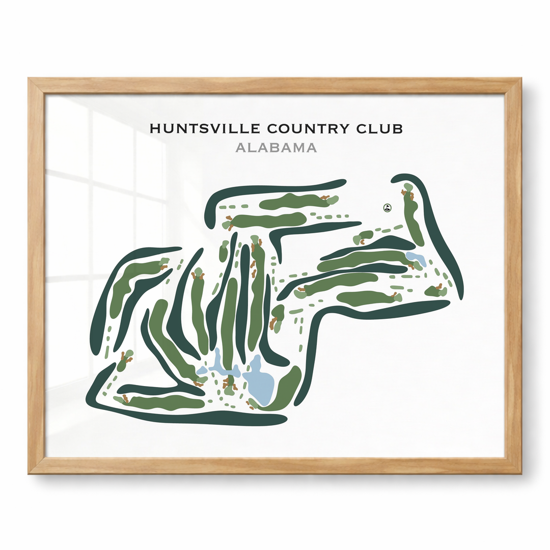 Huntsville Country Club, Alabama - Printed Golf Course
