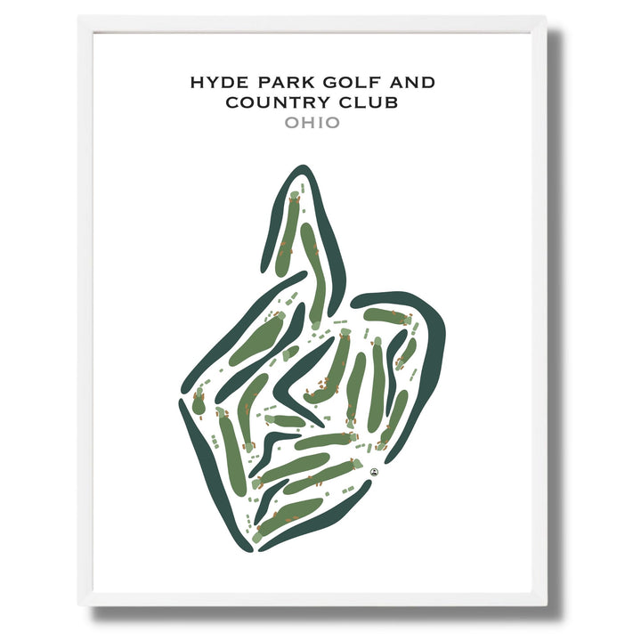 Hyde Park Golf & Country Club, Ohio - Printed Golf Courses