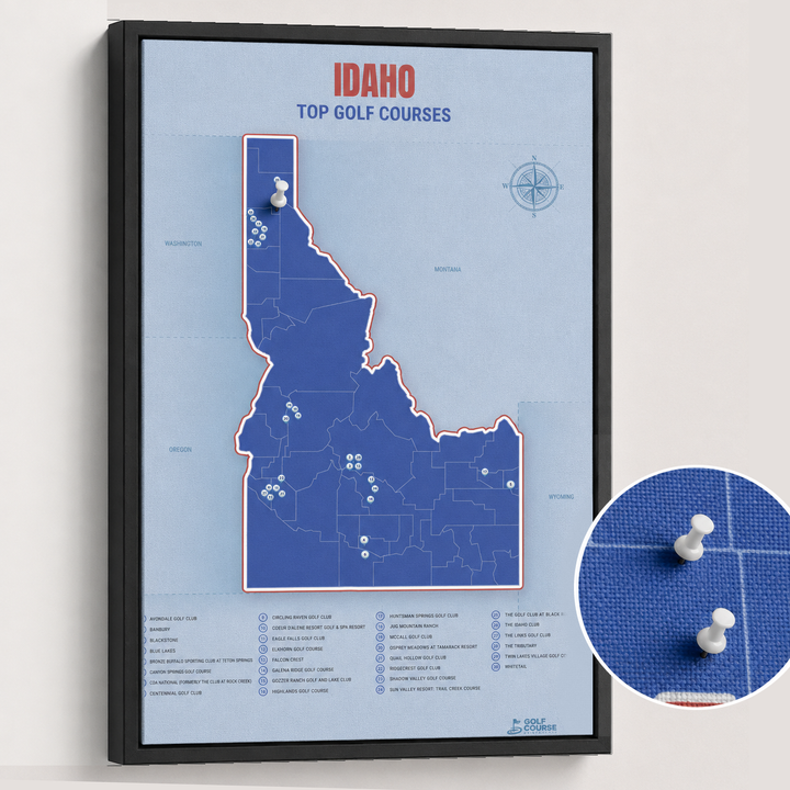 Map of Idaho Golf Courses