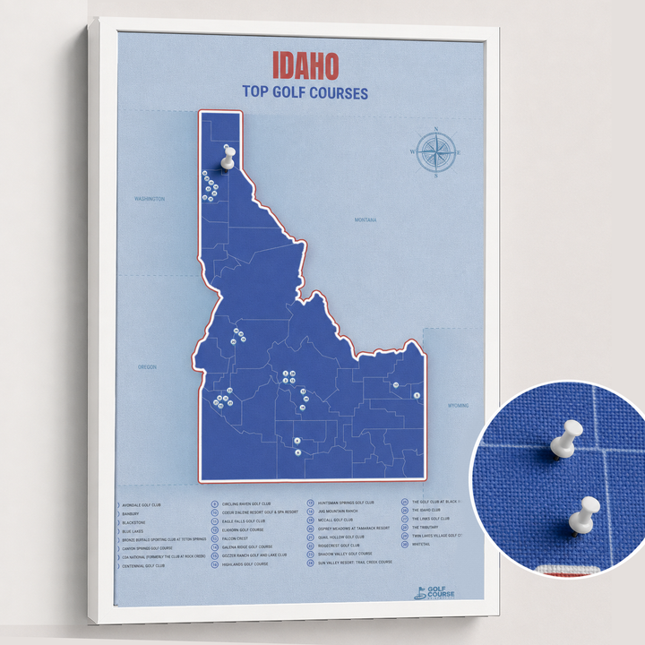 Map of Idaho Golf Courses