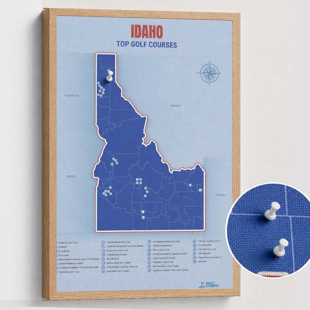 Map of Idaho Golf Courses