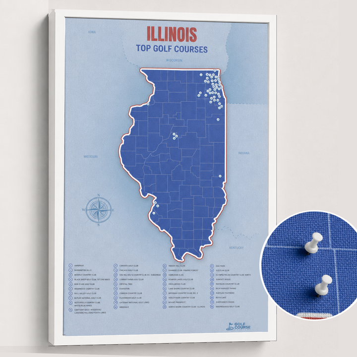 Map of Illinois Golf Courses