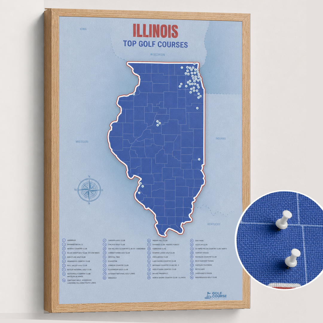 Map of Illinois Golf Courses