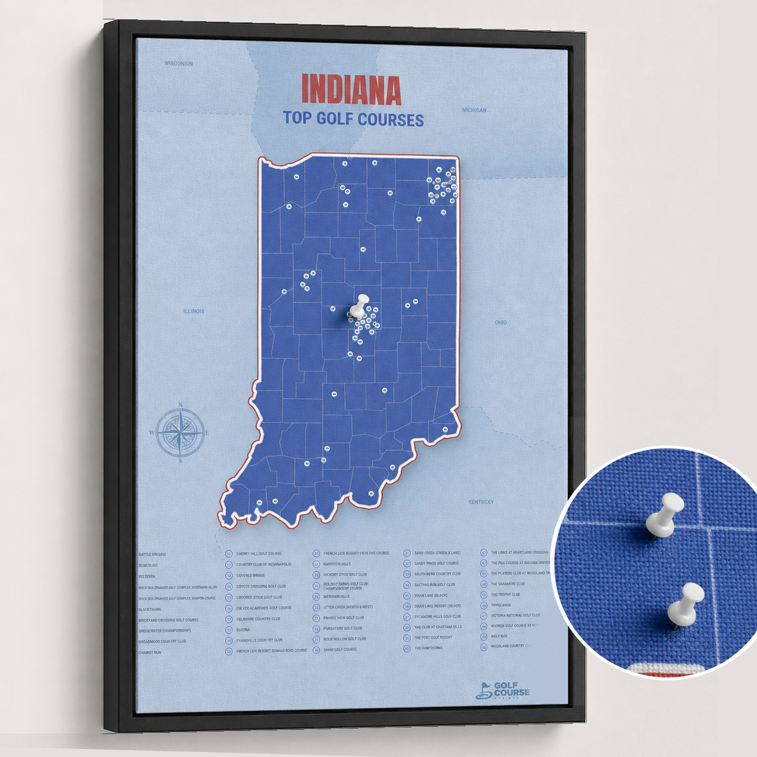 Map of Indiana Golf Courses