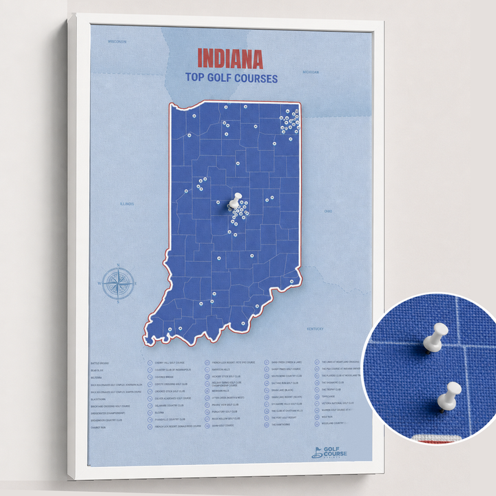 Map of Indiana Golf Courses