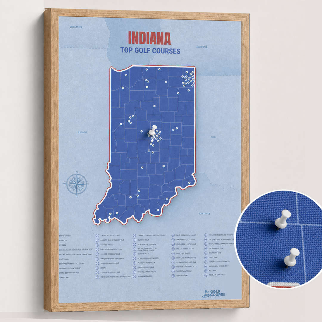 Map of Indiana Golf Courses
