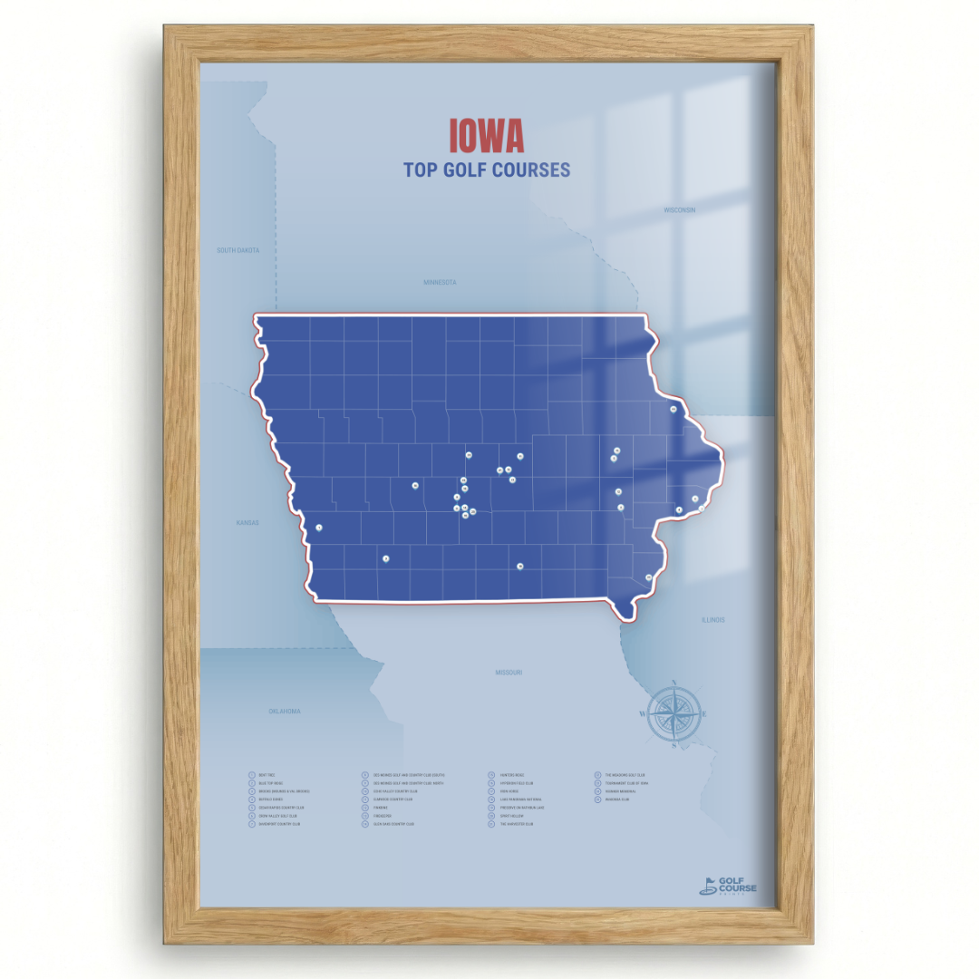 Map of Iowa Golf Courses