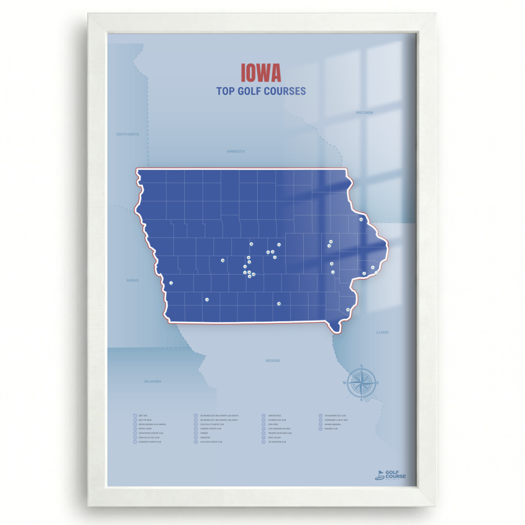 Map of Iowa Golf Courses