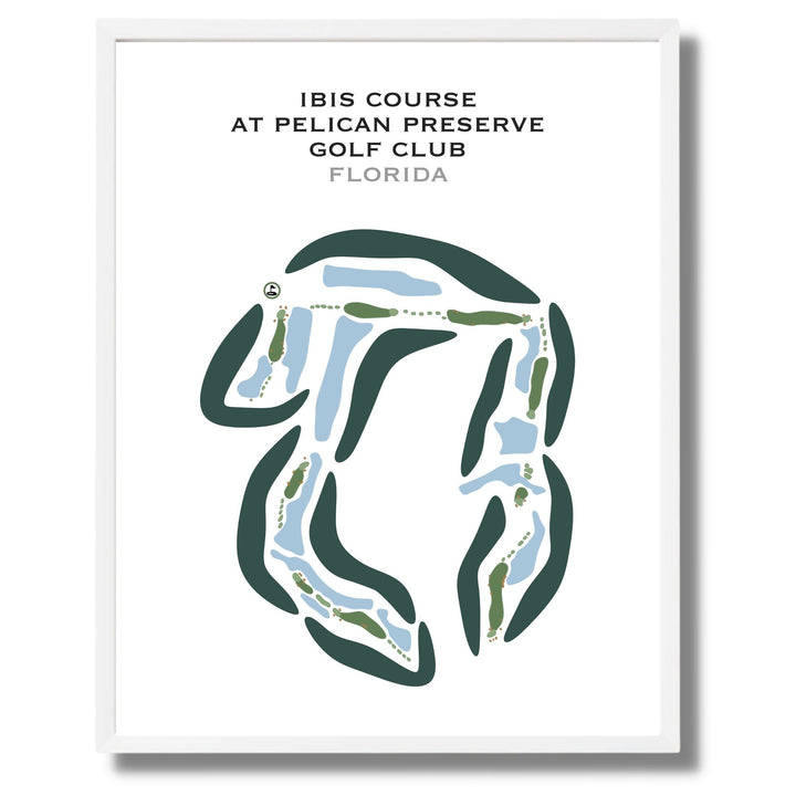 Ibis Golf Course at Pelican Preserve Golf Club, Florida - Printed Golf Courses