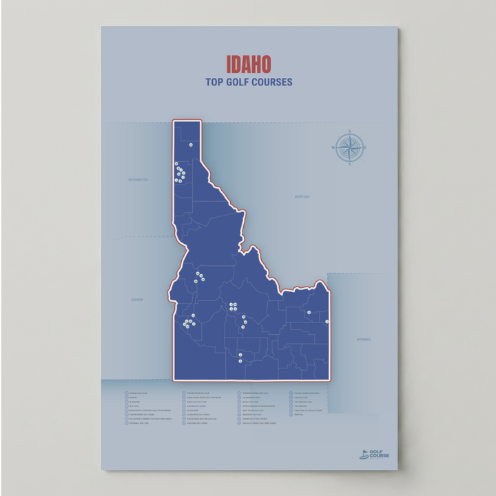 Map of Idaho Golf Courses