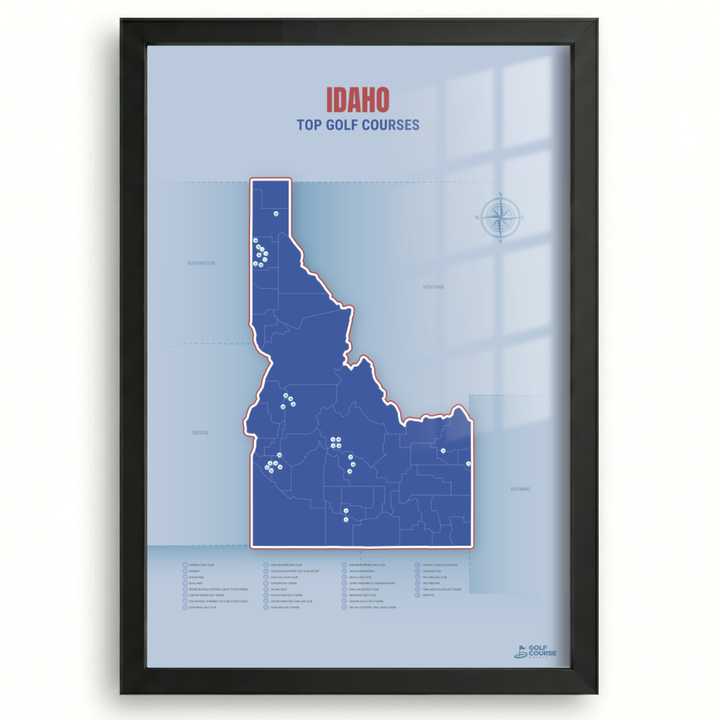 Map of Idaho Golf Courses