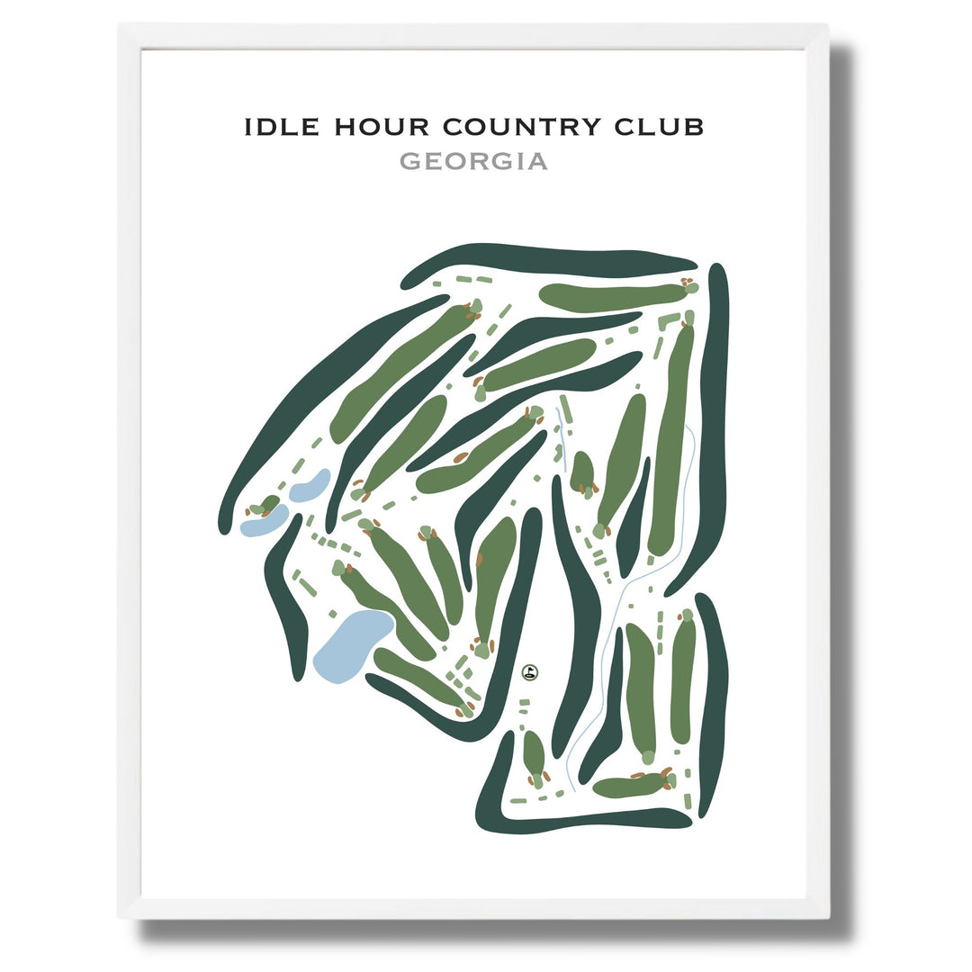 Idle Hour Country Club, Georgia - Printed Golf Courses