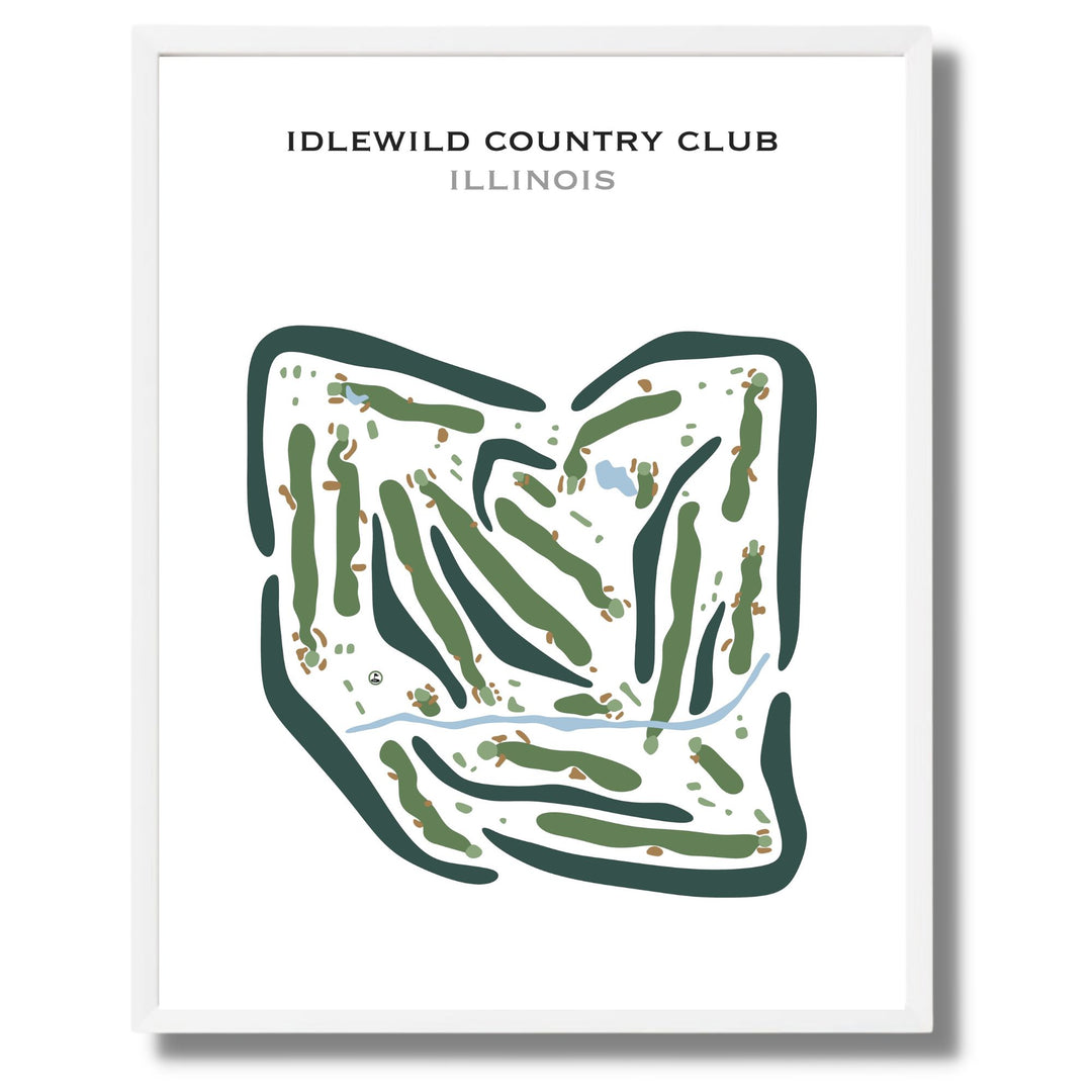 Idlewild Country Club, Illinois - Printed Golf Courses