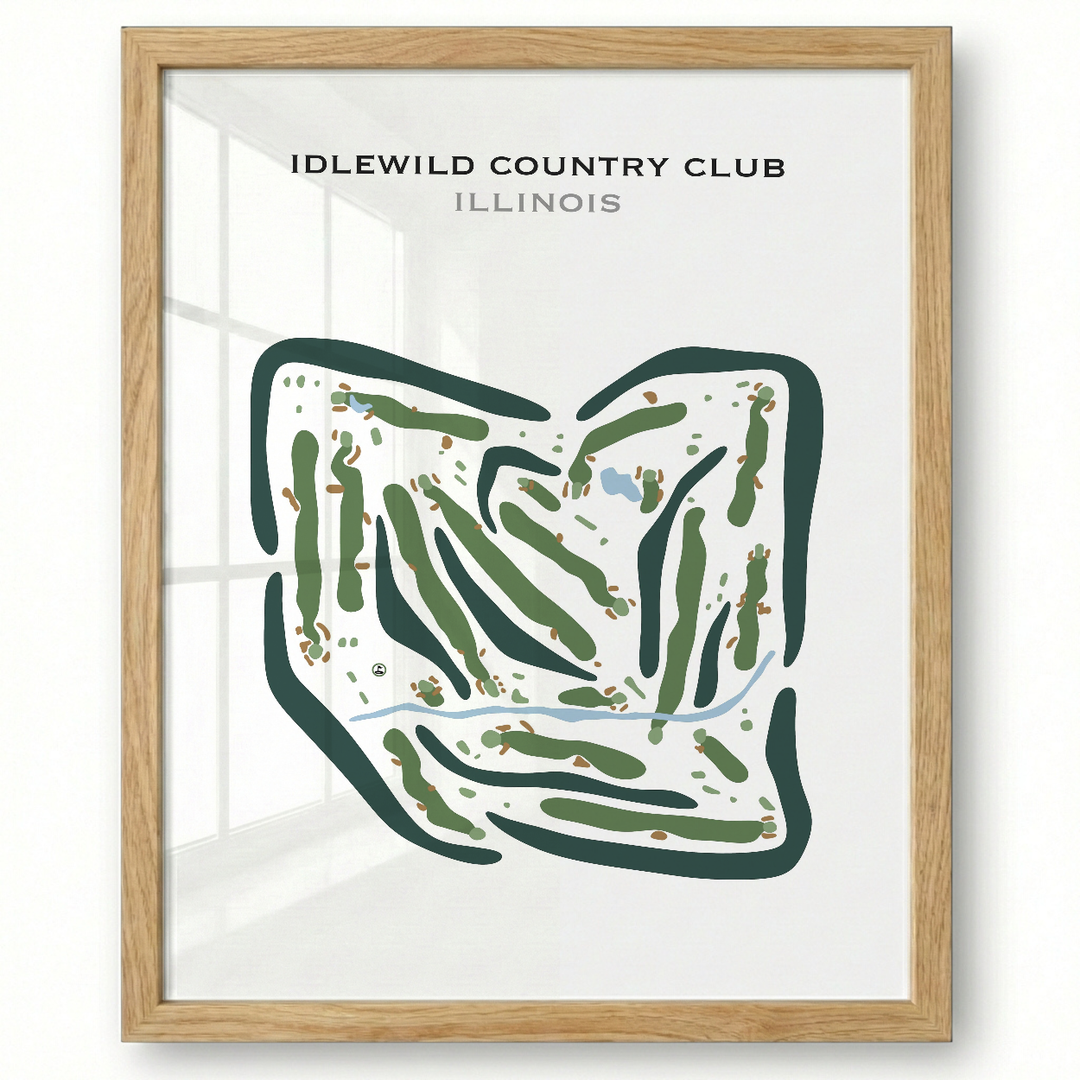 Idlewild Country Club, Illinois - Printed Golf Courses