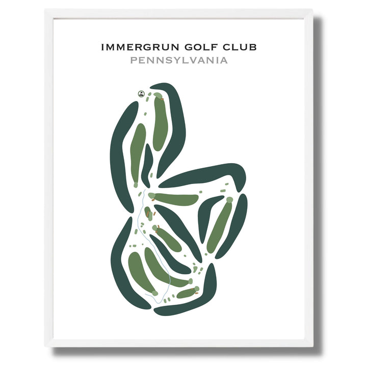 Immergrun Golf Club, Pennsylvania - Printed Golf Courses