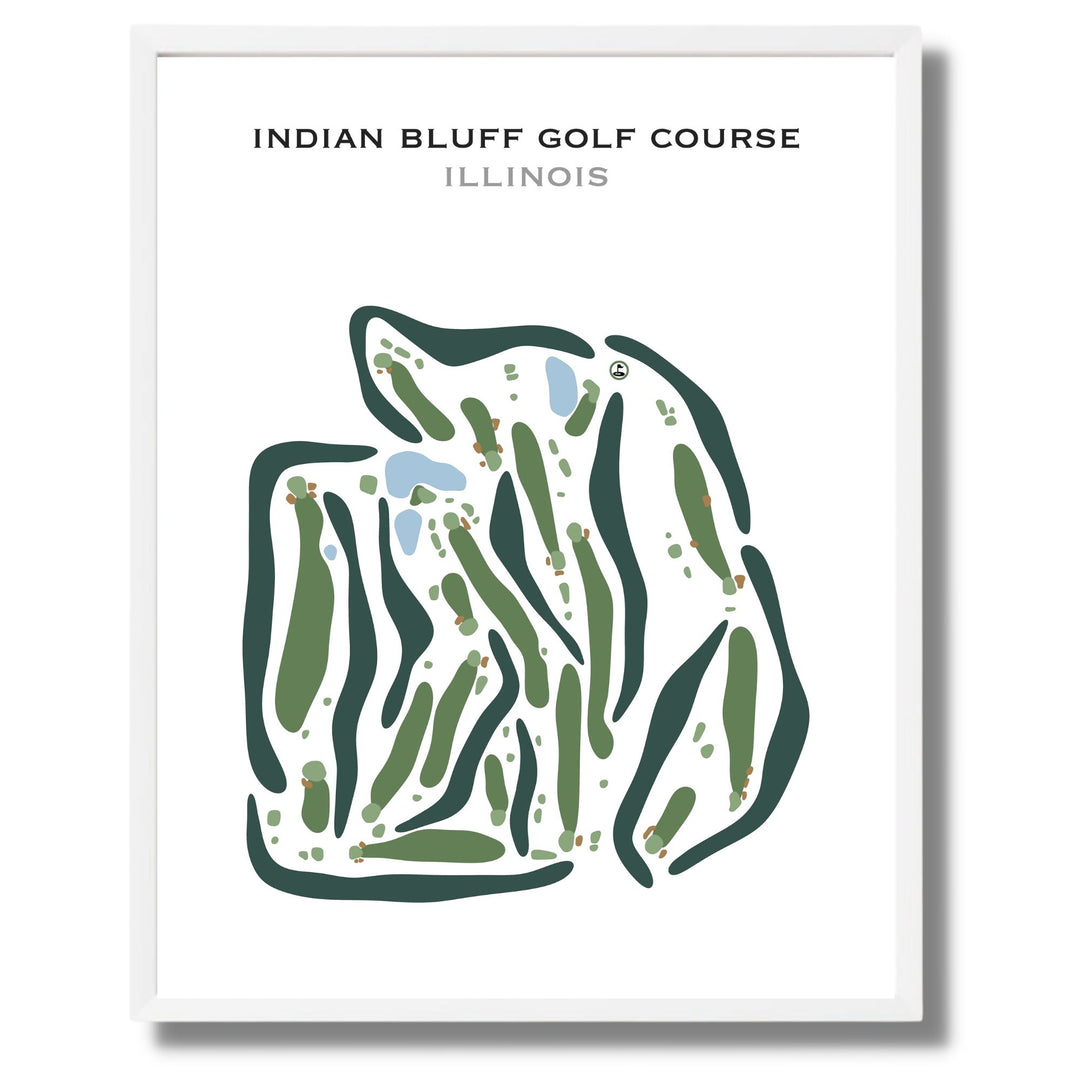 Indian Bluff Golf Course, Illinois - Printed Golf Courses