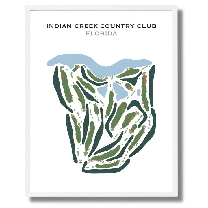 Indian Creek Country Club, Florida - Printed Golf Courses