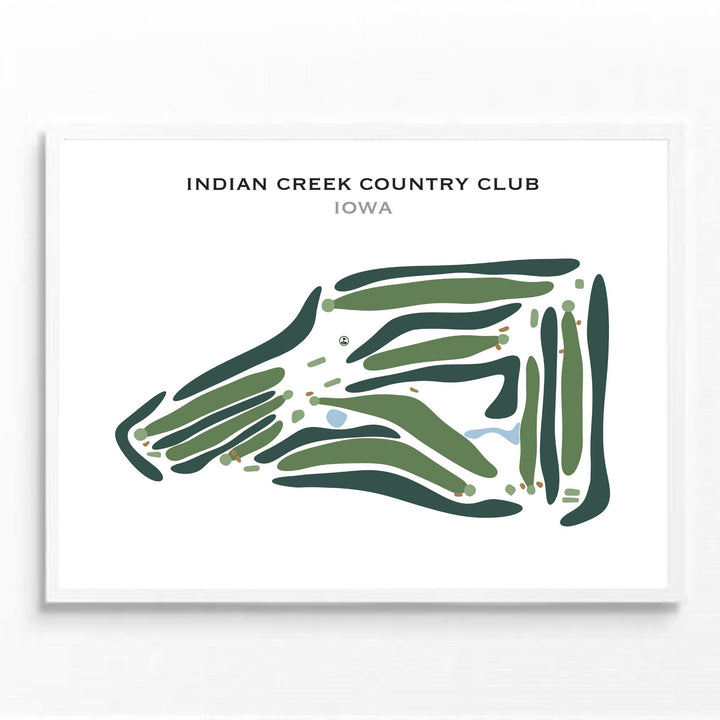 Indian Creek Country Club, Iowa - Printed Golf Course