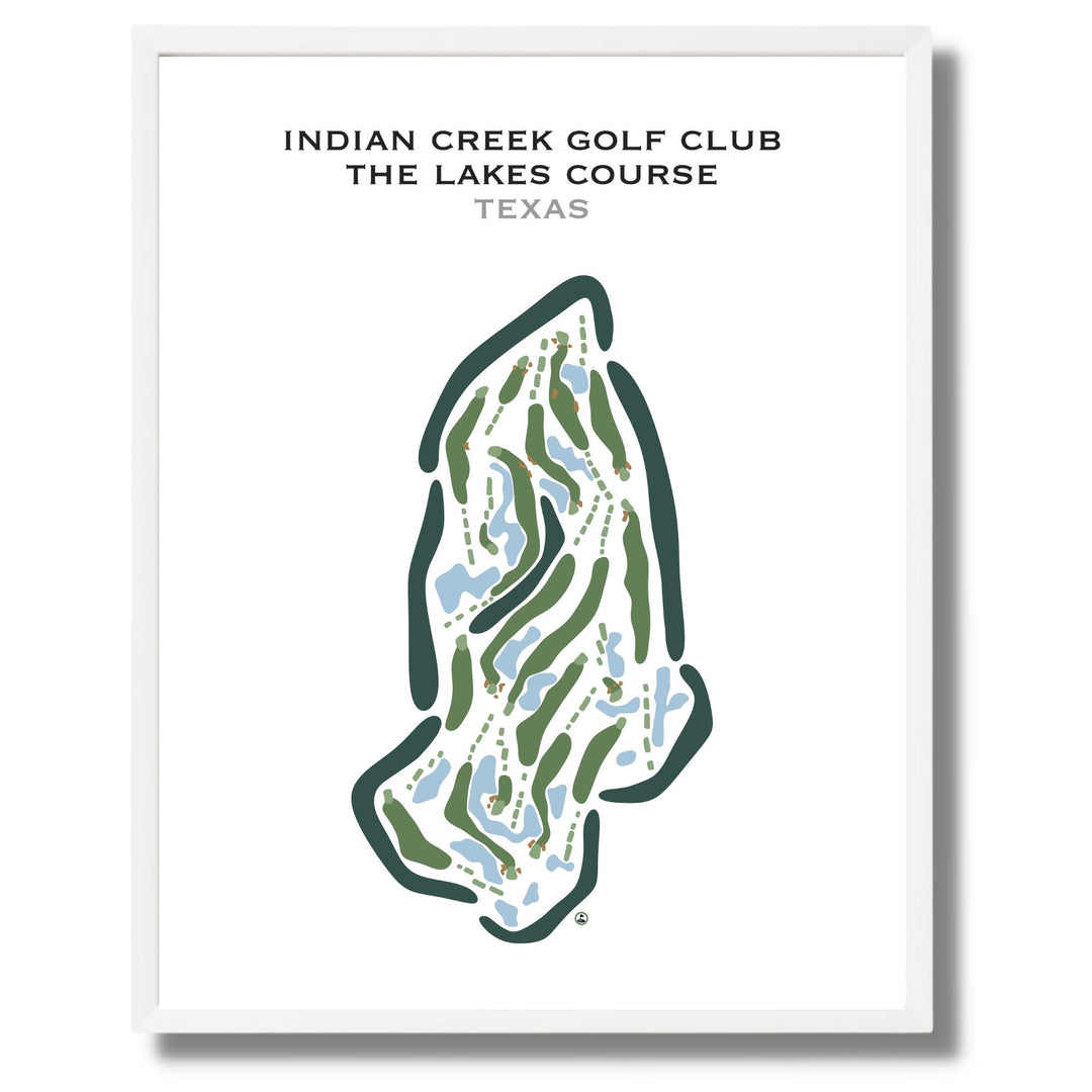 Indian Creek Golf Club - The Lakes Course, Texas - Printed Golf Courses