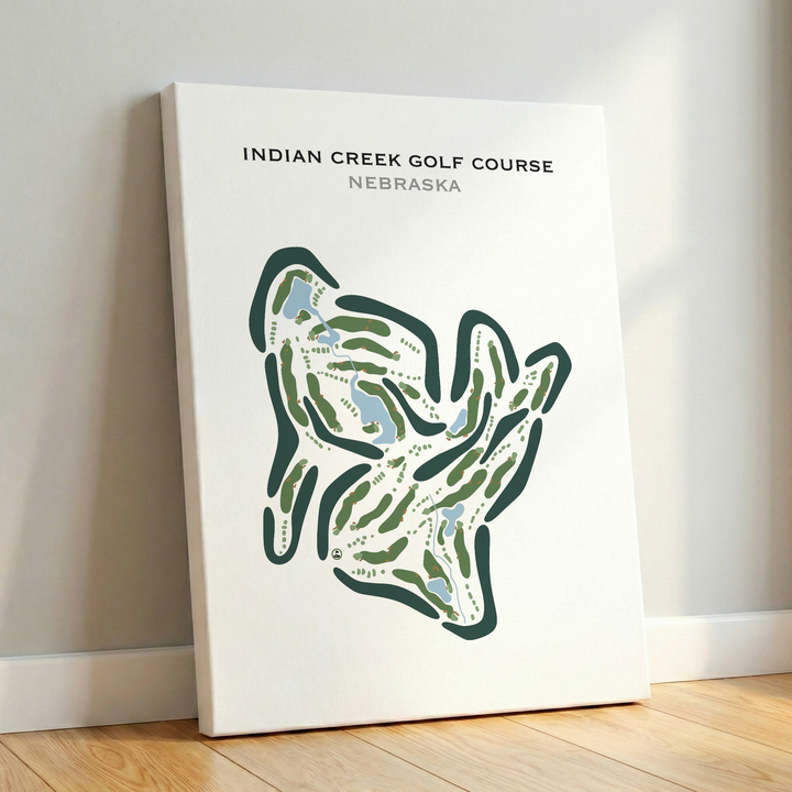 Indian Creek Golf Course, Nebraska - Printed Golf Courses