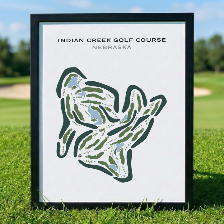 Indian Creek Golf Course, Nebraska - Printed Golf Courses
