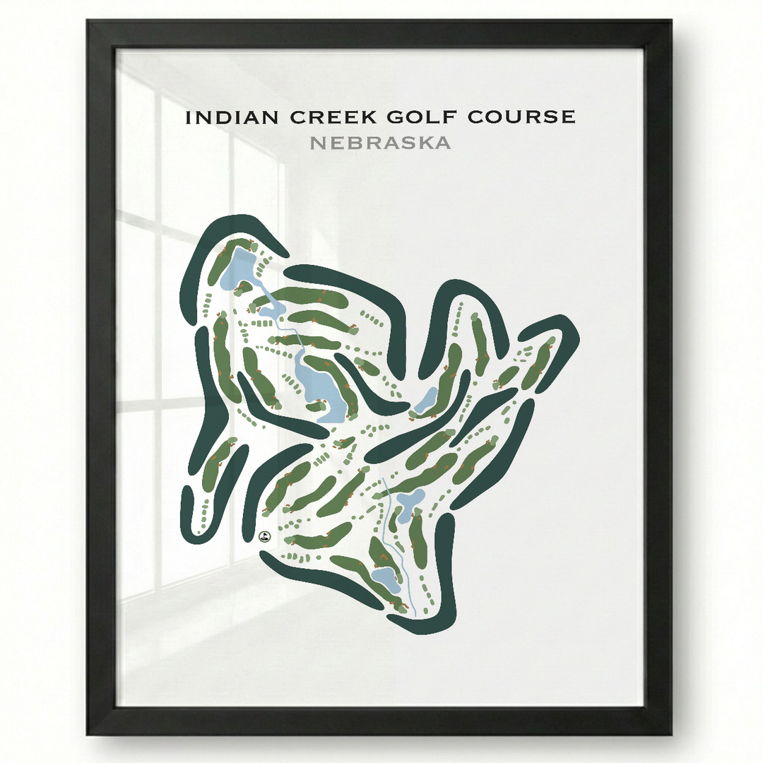 Indian Creek Golf Course, Nebraska - Printed Golf Courses
