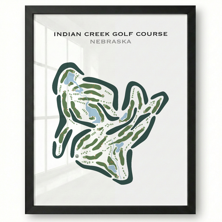 Indian Creek Golf Course, Nebraska - Printed Golf Courses