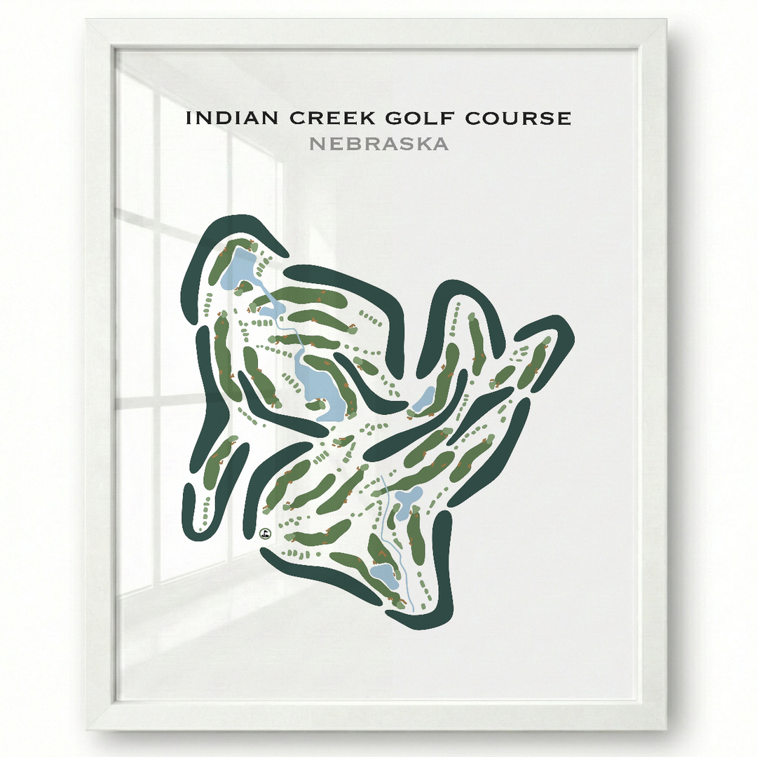 Indian Creek Golf Course, Nebraska - Printed Golf Courses