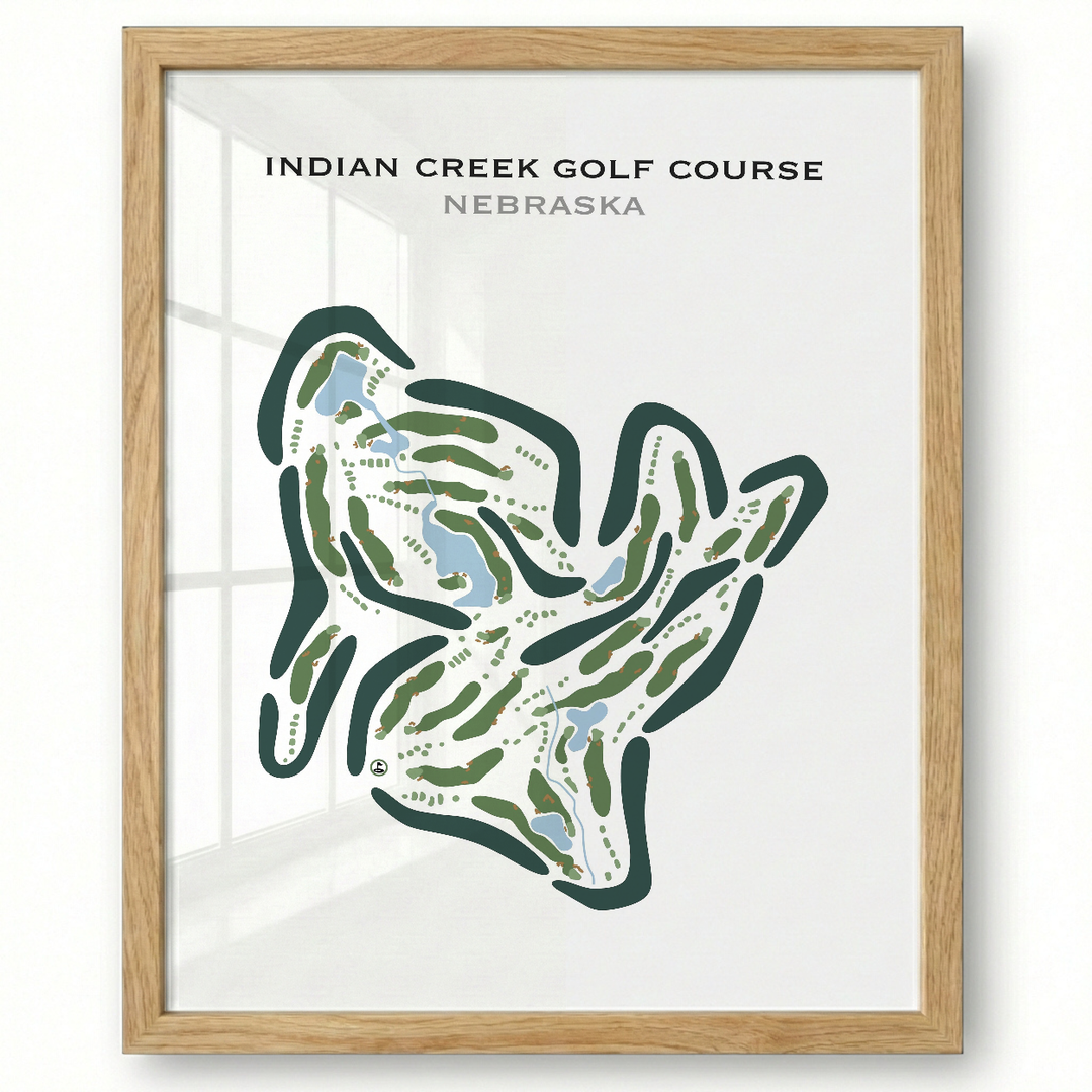 Indian Creek Golf Course, Nebraska - Printed Golf Courses