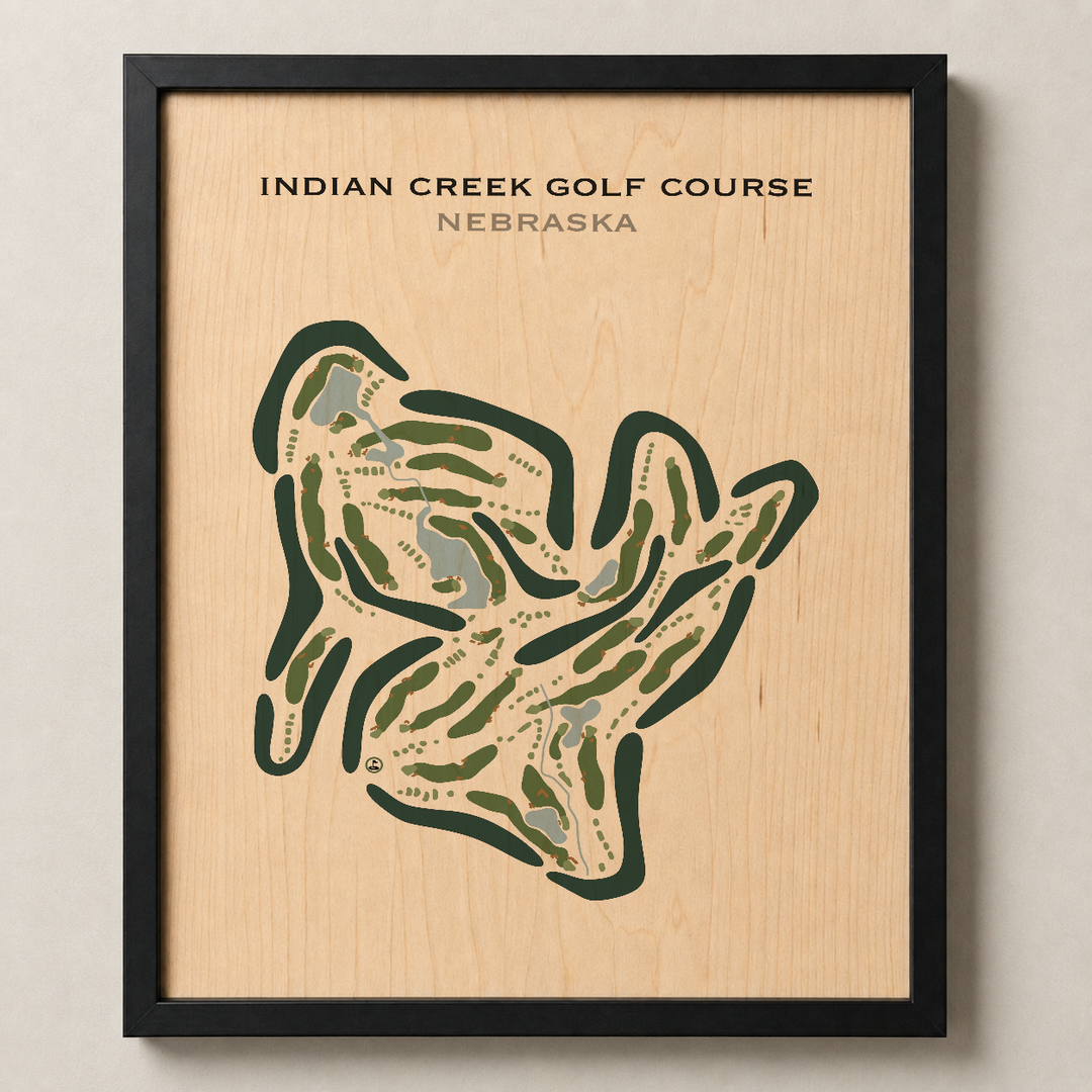 Indian Creek Golf Course, Nebraska - Printed Golf Courses