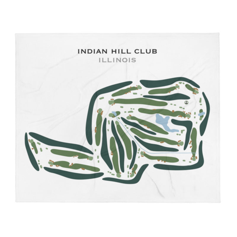 Indian Hill Club, Illinois - Printed Golf Course