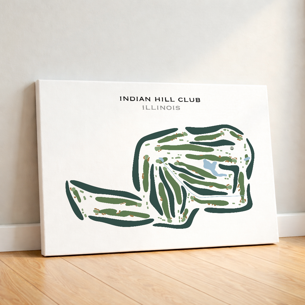 Indian Hill Club, Illinois - Printed Golf Course