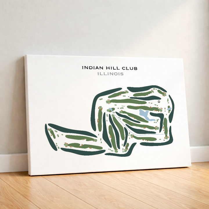 Indian Hill Club, Illinois - Printed Golf Course