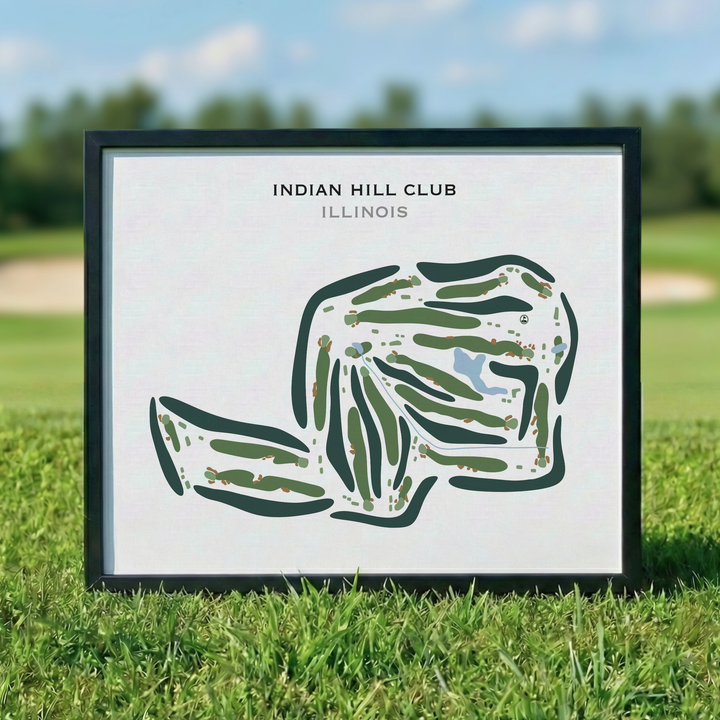 Indian Hill Club, Illinois - Printed Golf Course